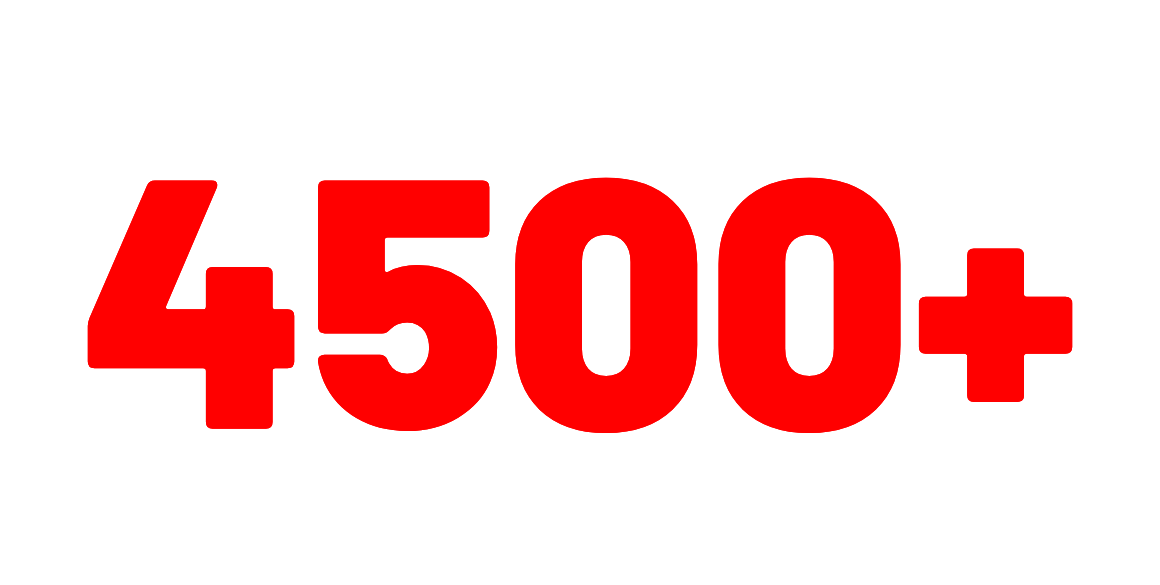 4500+ jobs complete